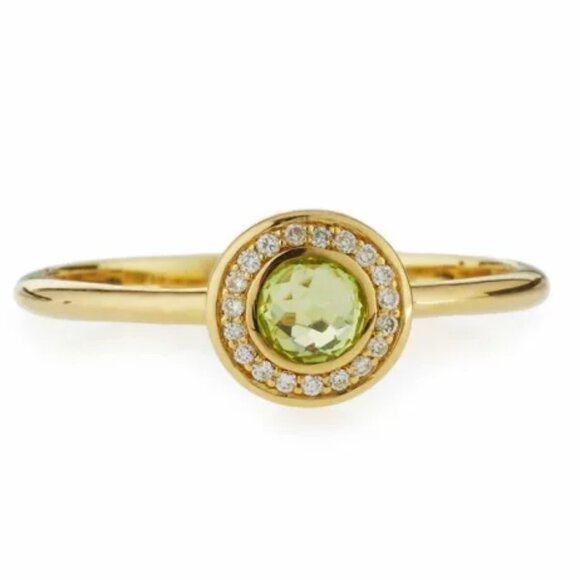 Ippolita Gold Ring with Light Green Stone - Picture 1 of 4